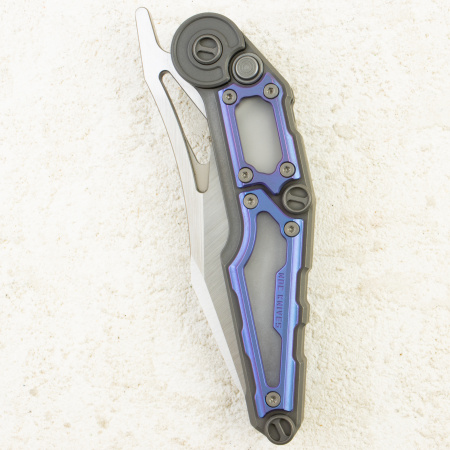 Нож NOC Knives MT-32, M390, Titanium Blue Handle, MT-3208